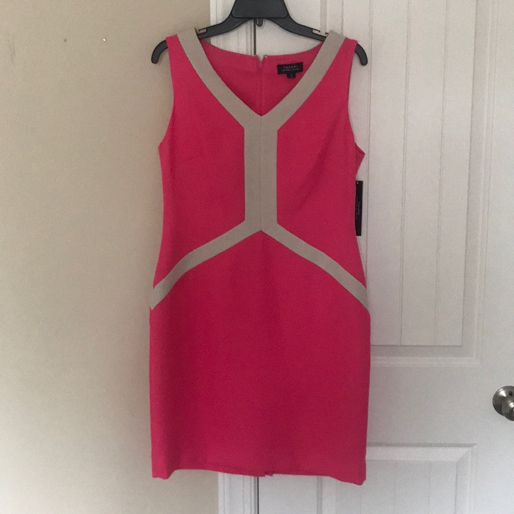 Tahari pink sleeveless dress NWT size 10